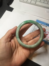 Load image into Gallery viewer, 56.4mm certified Type A 100% Natural sunny green/ white Jadeite Jade bangle BS33-4430
