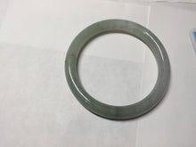 Load image into Gallery viewer, 54.5mm Certified type A 100% Natural  light green gray round cut Jadeite bangle PD37-9602
