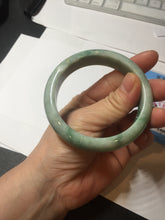 Load image into Gallery viewer, 56.4mm certified Type A 100% Natural sunny green/ white Jadeite Jade bangle BS33-4430
