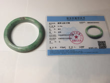 Load image into Gallery viewer, 56.5mm Certified Type A 100% Natural sunny green Jadeite Jade bangle AU7-4441
