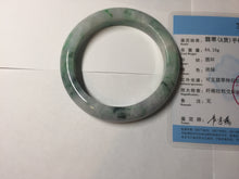 Load image into Gallery viewer, 57.7mm certified Type A 100% Natural sunny green white purple Jadeite Jade bangle BQ44-4138
