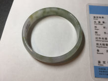 Load image into Gallery viewer, 53.5mm certified 100% natural Type A light watermelon rind green/yellow/purple jadeite jade bangle BL114-9428
