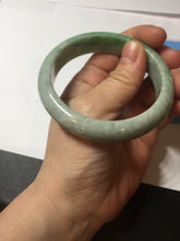 Load image into Gallery viewer, 56.5mm certified Type A 100% Natural sunny green/white Jadeite Jade bangle BS34-4429
