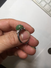 Load image into Gallery viewer, 100% natural type A sunny green four-prong jadeite jade ring PA81
