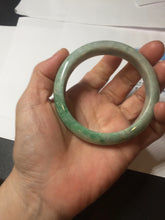 Load image into Gallery viewer, 56.5mm certified Type A 100% Natural sunny green/white Jadeite Jade bangle BS34-4429
