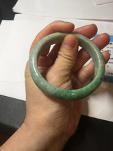 Load image into Gallery viewer, 56.5mm certified Type A 100% Natural sunny green/white Jadeite Jade bangle BS34-4429
