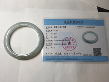 Load image into Gallery viewer, 56.8mm Certified 100% natural Type A icy watery oily dark green/gray(淡油青) jadeite jade bangle PB174-0353
