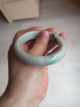 Load image into Gallery viewer, 56.8mm certified Type A 100% Natural sunny green light green Jadeite Jade bangle D140-4008
