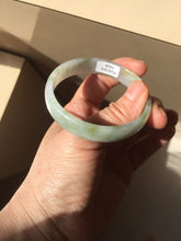 Load image into Gallery viewer, 53.5mm certified 100% natural Type A light watermelon rind green/yellow/purple jadeite jade bangle BL114-9428
