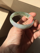 Load image into Gallery viewer, 53.5mm certified 100% natural Type A light watermelon rind green/yellow/purple jadeite jade bangle BL114-9428
