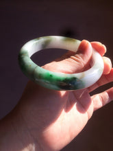 Load image into Gallery viewer, 59mm Certified Type A 100% Natural sunny green/white/brown/black Jadeite Jade bangle BK36-8353
