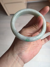 Load image into Gallery viewer, 56.8mm certified Type A 100% Natural sunny green light green Jadeite Jade bangle D140-4008
