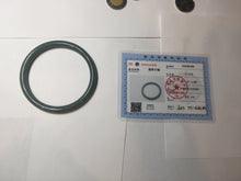 Load image into Gallery viewer, 57mm Certified Type A 100% Natural dark green/blue/gray Guatemala slim round cut Jadeite bangle PA84-1030
