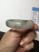 Load image into Gallery viewer, 53.5mm certified 100% natural Type A light watermelon rind green/yellow/purple jadeite jade bangle BL115-9435
