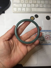 Load image into Gallery viewer, 57mm Certified Type A 100% Natural dark green/blue/gray Guatemala slim round cut Jadeite bangle PA84-1030
