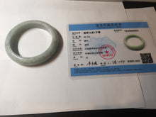 Load image into Gallery viewer, 56.8mm certified Type A 100% Natural light green brown Jadeite Jade bangle D141-4034
