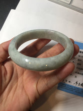 Load image into Gallery viewer, 56.8mm certified Type A 100% Natural light green brown Jadeite Jade bangle D141-4034
