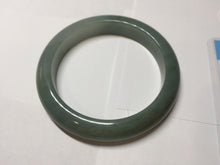 Load image into Gallery viewer, 53.2mm certified type A 100% Natural dark green/gray/yellow Jadeite Jade bangle AF96-7577
