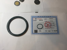 Load image into Gallery viewer, 55mm Certified Type A 100% Natural dark green/blue/gray Guatemala slim round cut Jadeite bangle PA84-1027
