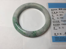 Load image into Gallery viewer, 54.6mm certified Type A 100% Natural sunny green white purple Jadeite Jade bangle BQ46-4148
