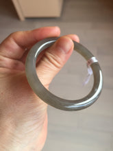 Load image into Gallery viewer, Sale! Certified 50.6mm 100% Natural icy gray nephrite Hetian Jade bangle HT24-3358
