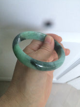 Load image into Gallery viewer, 55.5mm certified 100% natural Type A dark green/sunny green  jadeite jade bangle AX5-2839
