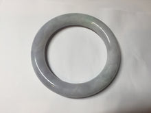 Load image into Gallery viewer, 56.2mm certified 100% natural light green/white/purple chubby round cut jadeite jade bangle BS37-(5563)
