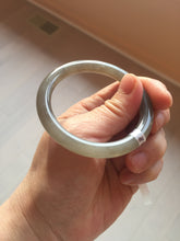 Load image into Gallery viewer, Sale! Certified 50.6mm 100% Natural icy gray nephrite Hetian Jade bangle HT24-3358
