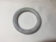 Load image into Gallery viewer, 56.2mm certified 100% natural light green/white/purple chubby round cut jadeite jade bangle BS37-(5563)
