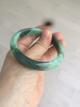 Load image into Gallery viewer, 55.5mm certified 100% natural Type A dark green/sunny green  jadeite jade bangle AX5-2839
