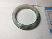 Load image into Gallery viewer, 59.7mm certified Type A 100% Natural sunny green white purple Jadeite Jade bangle BQ47-4134
