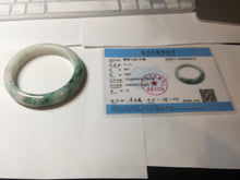 Load image into Gallery viewer, 59.7mm certified Type A 100% Natural sunny green white purple Jadeite Jade bangle BQ47-4134
