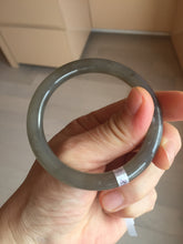 Load image into Gallery viewer, Sale! Certified 50.6mm 100% Natural icy gray nephrite Hetian Jade bangle HT24-3358
