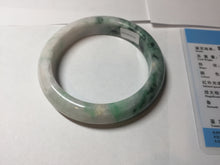 Load image into Gallery viewer, 59.7mm certified Type A 100% Natural sunny green white purple Jadeite Jade bangle BQ47-4134
