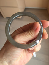 Load image into Gallery viewer, Sale! Certified 50.6mm 100% Natural icy gray nephrite Hetian Jade bangle HT24-3358
