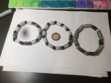 Load image into Gallery viewer, Size 58-64mm 100% natural type A dark green/yellow/brown jadeite jade beads bracelet S69
