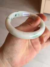 Load image into Gallery viewer, Shopify only 55.3mm Type A 100% Natural light green flying flowers Jadeite Jade bangle GC39-4056
