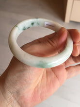 Load image into Gallery viewer, Shopify only 55.3mm Type A 100% Natural light green flying flowers Jadeite Jade bangle GC39-4056
