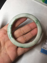 Load image into Gallery viewer, 54mm Certified 100% natural Type A sunny green/white  jadeite jade bangle BK97-0352
