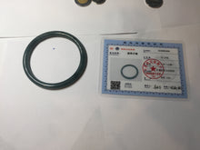 Load image into Gallery viewer, 56.5mm Certified Type A 100% Natural dark green/blue/gray Guatemala slim round cut Jadeite bangle PA88-1025
