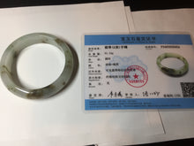 Load image into Gallery viewer, 57mm Certified type A 100% Natural icy watery light green brown The illusionary world Jadeite bangle BL116-9434
