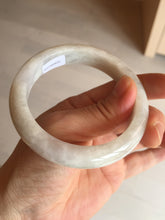 Load image into Gallery viewer, 56.5mm 100% natural type A white/light purple jadeite jade bangle AY81
