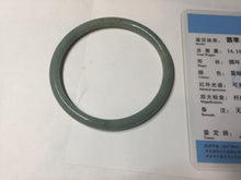 Load image into Gallery viewer, 55.2mm Type A 100% Natural green/blue/gray with brown flying dandelions slime round cut Jadeite Jade bangle BP134-4635
