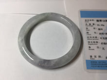 Load image into Gallery viewer, 59mm Certified Type A 100% Natural icy watery green purple Jadeite Jade bangle BQ48-6803
