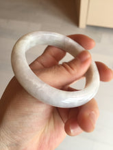 Load image into Gallery viewer, 56.5mm 100% natural type A white/light purple jadeite jade bangle AY81
