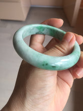 Load image into Gallery viewer, 55.7mm certified type A 100% Natural sunny green Jadeite Jade bangle B114-8228
