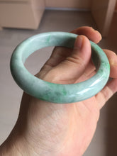 Load image into Gallery viewer, 55.7mm certified type A 100% Natural sunny green Jadeite Jade bangle B114-8228
