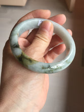 Load image into Gallery viewer, 57.5mm certified Type A 100% Natural dark green/brown/yellow Jadeite Jade bangle D142-4073
