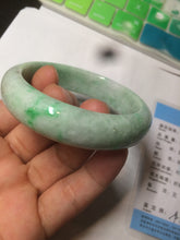 Load image into Gallery viewer, 51.5mm certificated Type A 100% Natural sunny green Jadeite Jade bangle AY33-0435
