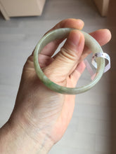Load image into Gallery viewer, 52.7mm Type A 100% Natural icy sunny green/gray/black/brown Jadeite Jade bangle AT49
